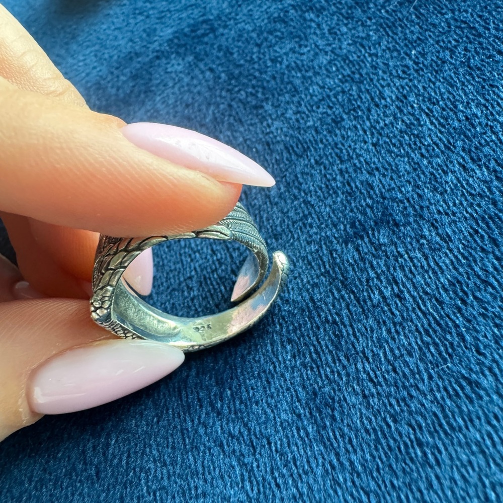 Silver Rings Set with Blue Stone - Picture 7 of 10
